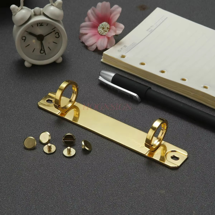 Goldener Metall Foldback Clip für Loseblatt-Notebooks mit Zwei-Loch-Bindung - Bild 4