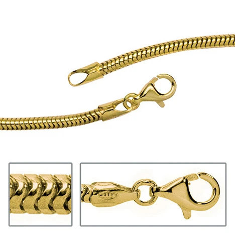 Colfem Schlangenkette 333 Gelbgold, 2,4 mm, 42 cm, Unisex - Bild 1
