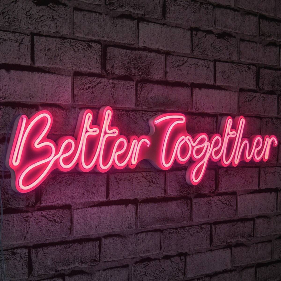 Opviq LED-Wandleuchte Neon Flex in Rosa aus PVC für Innen- und Außenbereich B/H/T: 84 x 16 x 2 cm - Bild 2