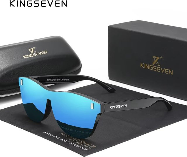 KINGSEVEN Sonnenbrille, TR90, Vollrand, rechteckig, unisex, polarisiert - Bild 1