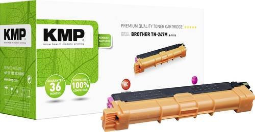 KMP Tonerkassette Magenta kompatibel mit Brother TN-247M und TN247M für Laserdrucker mit einer Reichweite von 2300 Seiten - Bild 1