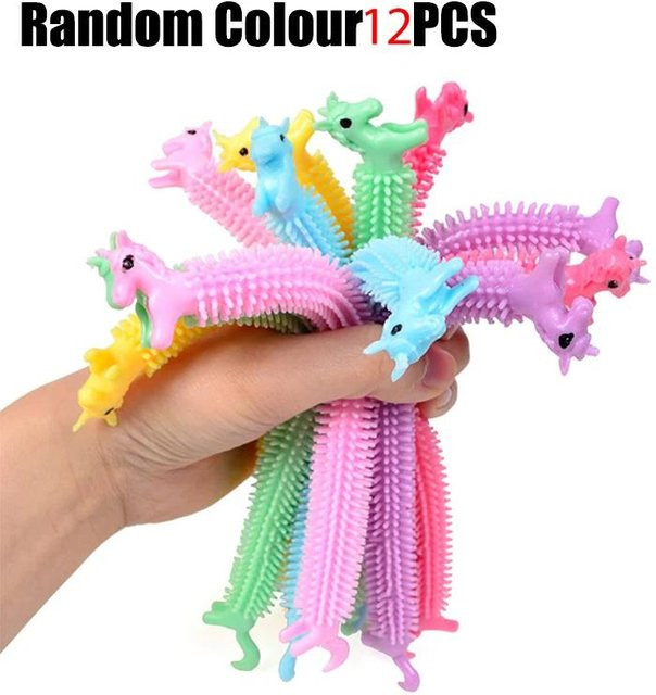 Yiran toy Einhorn-Zugwurm Dehnbares Seil Fidget Toy 12-teiliges Set - Bild 1