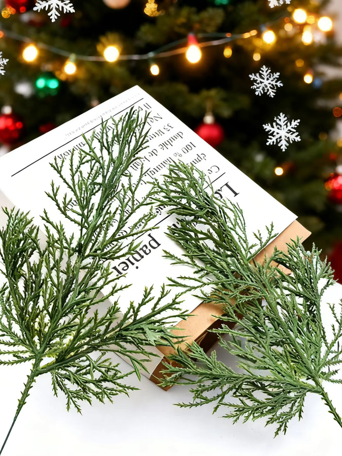 XIAOYINMO Künstliche Pflanzen Blätter in Grün für Weihnachtsbaum, Hochzeit und DIY-Dekoration aus Kunststoff - Bild 7