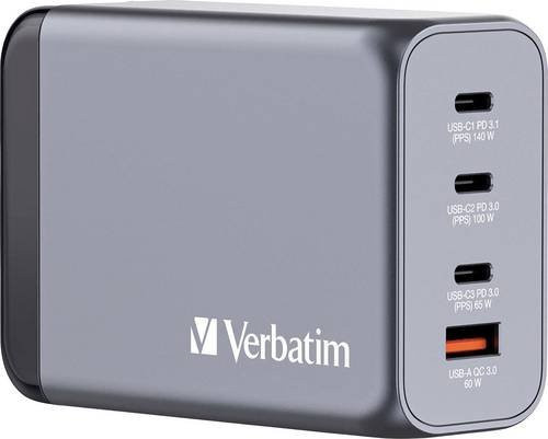 Verbatim GNC-240 Universal GaN-Ladegerät 240W mit 1x USB-A und 3x USB-C in Schwarz/Grau - Bild 3