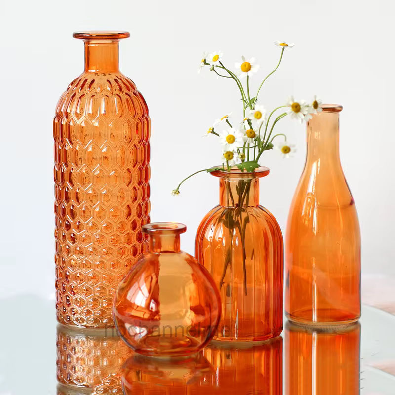 Moderne Glas Vase von HOCHANNELME in Grün und Mehrfarbig für Schnittblumen und als dekoratives Terrarium - Bild 2