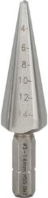 Bosch Blechschälbohrer HSS mit Sechskantschaft in Silber, Durchmesser 3-14 mm, Länge 60 mm, 1/4 Zoll - Bild 1