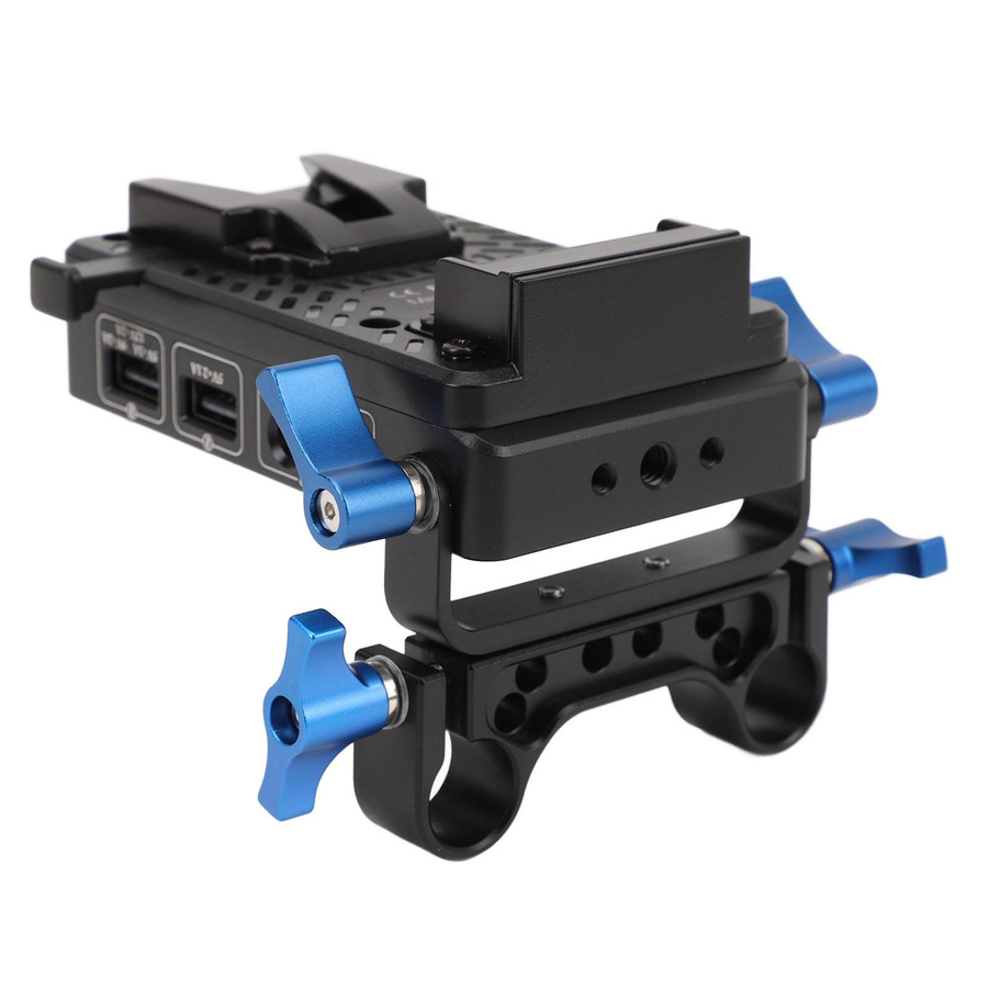 Ulanzi V-Mount Akkuplatte mit 7 Ausgängen als V-Lock Akkuplattenadapter für DSLR-Kameras und BMPCC 4K 6K Camcorder, Schwarz - Bild 3