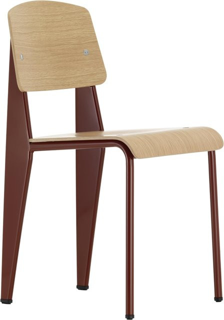Vitra Standard Stuhl in Rot aus Massivholz und pulverbeschichtetem Metall im modernen Design - Bild 1