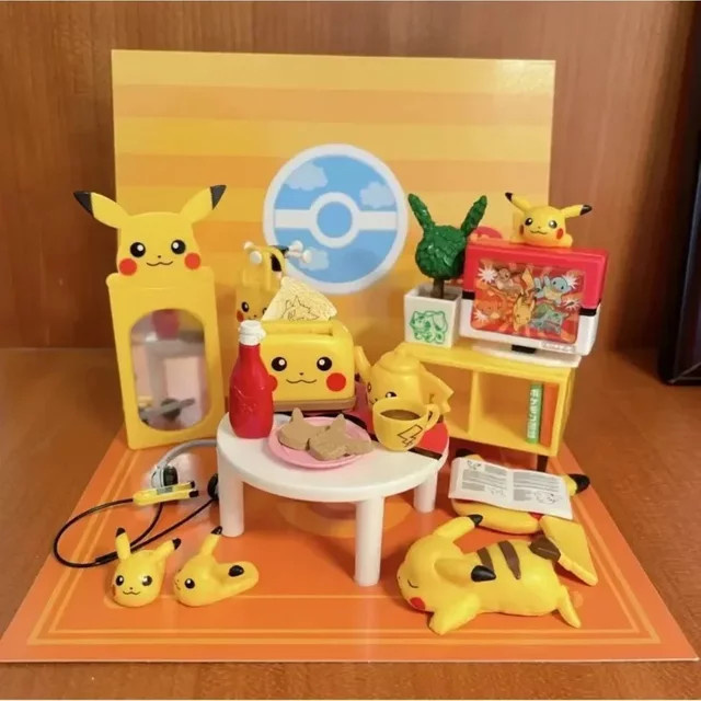 Re-Ment Pokémon Blind Box Pikachu Miniatur-Szene Anime-Figur in Gelb - Bild 1