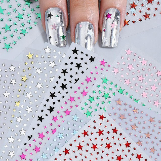 MAFANAILS Nagelsticker, Sterne, 10 Farben, Glänzend, Unisex - Bild 1