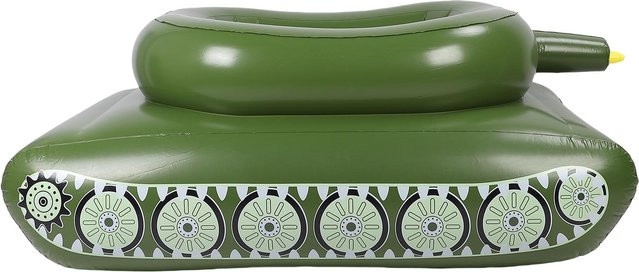 Fishine Aufblasbarer Panzer Pool Schwimmer, Spielzeug, Grün - Bild 1
