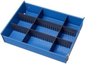 RAU Schubladen-Einteilungs-Set Blau mit 2 und 3 Rasterleisten B/T/H: 70 x 430 x 40/65 cm - Bild 1