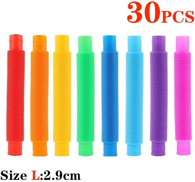 BC Pet Supplies Pop Tubes Fidget, ausziehbar, bunt, Teleskopröhren - Bild 1