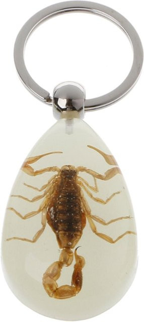 Schlüsselanhänger Bernstein-Insekten, Skorpion, im Dunkeln leuchtend, Unisex - Bild 1