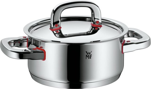 WMF Premium One Bratentopf mit Deckel, Rot/Silber, Durchmesser: 16,5 cm - Bild 1