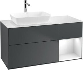 V&B Waschtischunterschrank Finion in Grau lackiert, Breite: 120 cm, Tiefe: 50,1 cm, Höhe: 50,1 cm - Bild 1