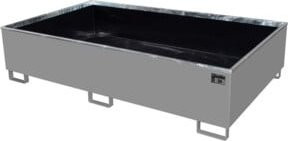 Bauer Regalwanne RW 2200-2 PE mit PE-Einsatz aus Stahl, Mausgrau, B: 131,5 cm, H: 51,0 cm - Bild 1