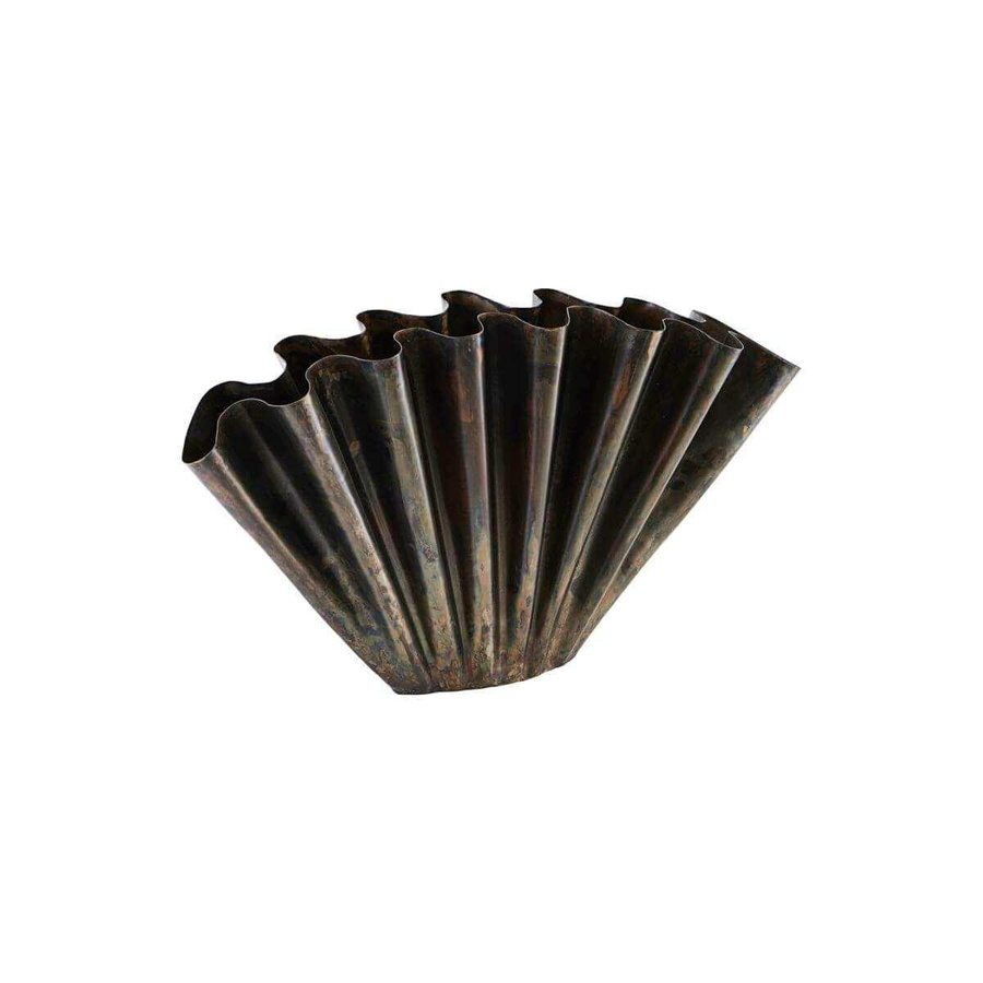 House Doctor Vase Flood aus Eisen in Antikbraun im industriellen Design - Bild 1
