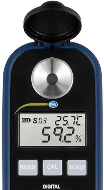 PCE Instruments Digitales Fruchtzucker Refraktometer PCE-DRB 2 in Schwarz und Blau - Bild 2