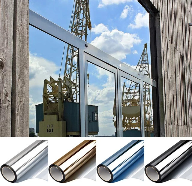 BUNPIG Fenster-Sichtschutzfolie Einseitige Tagesspiegelfolie in Silber zur UV-Wärmekontrolle und als Sonnenschutz für Glas und Türen - Bild 1