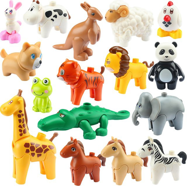 Yiuiuly Zoo Animals Kangaroo Bausteine Zubehör 3-6Y - Bild 1
