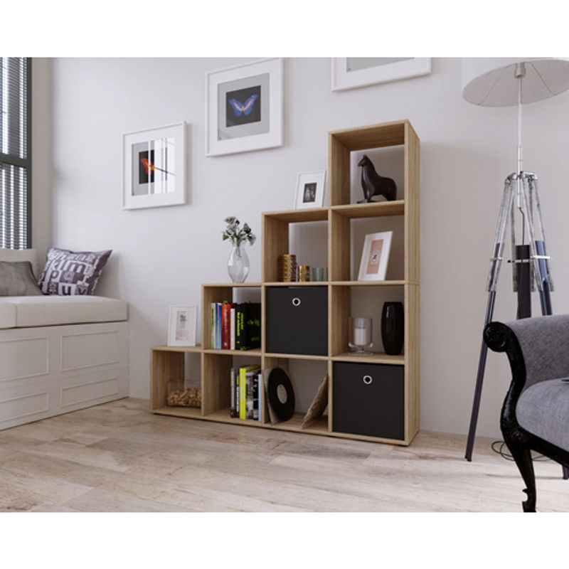 VCM Holzregal Napoli in Braun mit Holzstruktur-Nachbildung, B/T/H: 143 x 29 x 139 cm - Bild 2
