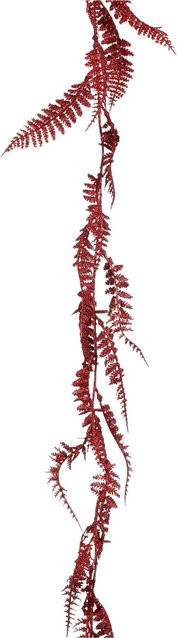 Mica Decorations Weihnachts-Girlande mit Blättern in Rot, Länge: 180 cm - Bild 1