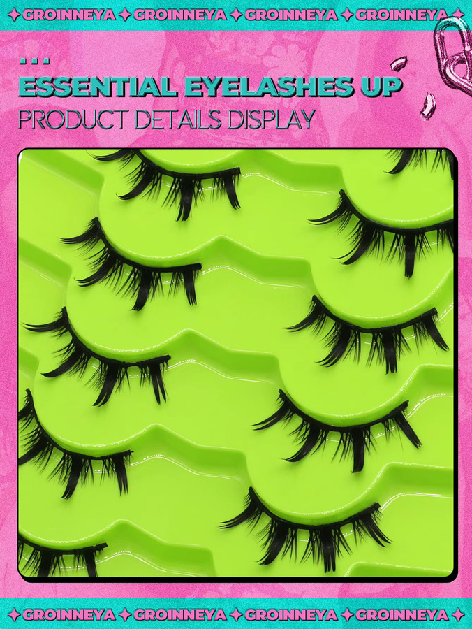 VELTRINAY Manga Lashes 3D Falsche Wimpern, DF04, Unisex, Natürlich - Bild 5