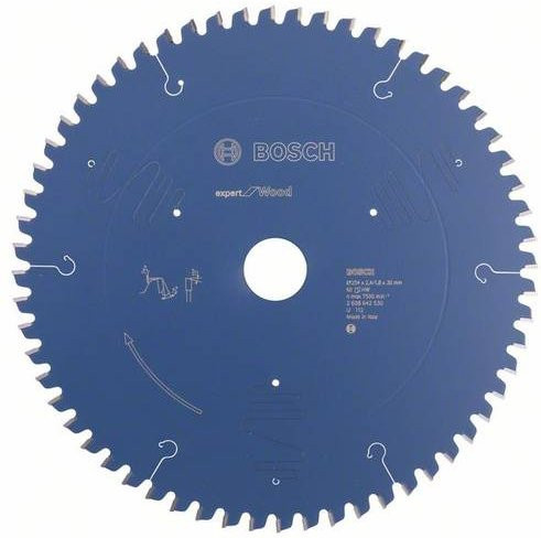 Bosch Expert Kreissägeblatt für Holz, Durchmesser: 254 mm, Bohrung: 30 mm, Dicke: 2,4 mm, 60 Zähne, blau - Bild 1