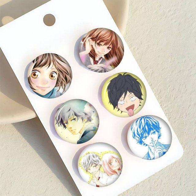 Ao Haru Ride Anime Button-Pins, 32/44/58 mm, Unisex - Bild 1