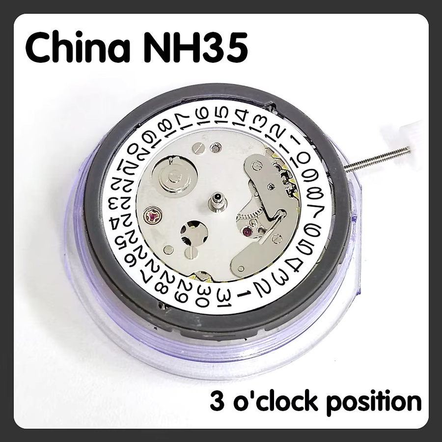 OUMASHI Uhrwerk, NH35, Automatik, Weiß, mit Datum bei 6 Uhr - Bild 2