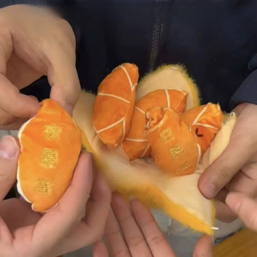 Potdemiel Orangenscheiben Plüschtier, Plüsch / Textil, Orange - Bild 3