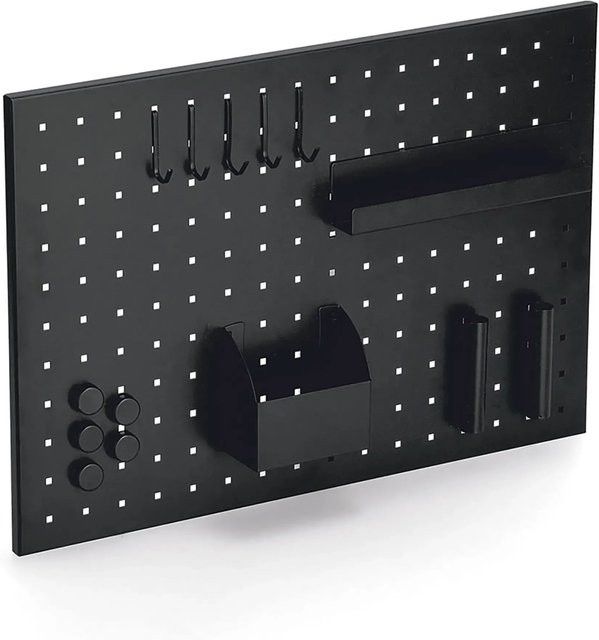 Zeller Memoboard aus Metall mit Utensilien in Schwarz B: 50 cm, H: 35 cm, T: 1,5 cm - Bild 1