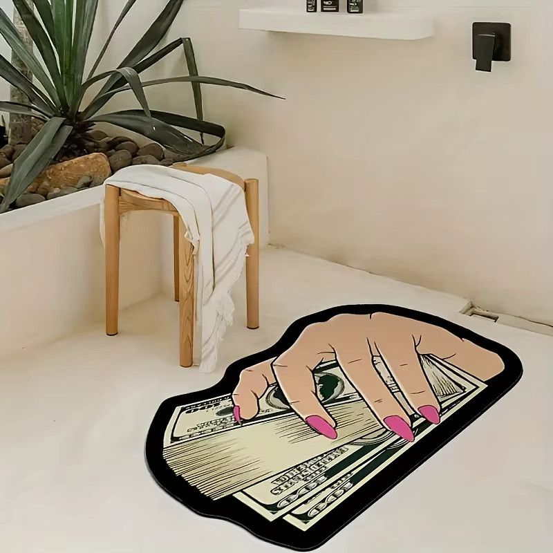 VIKAMA Kreativer Dollar-Druckteppich für Wohnzimmer und Schlafzimmer als dekorative Bodenmatte - Bild 4