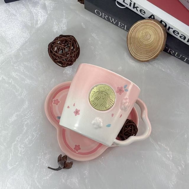 Starbucks Frühlings-Sakura & Vogel Tassenset, Rosa, 370 ml - Bild 1