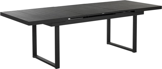 Beliani Gartentisch VALCANETTO aus Aluminium in Schwarz, ausziehbar, B/T/H: 180 x 90 x 84 cm - Bild 1