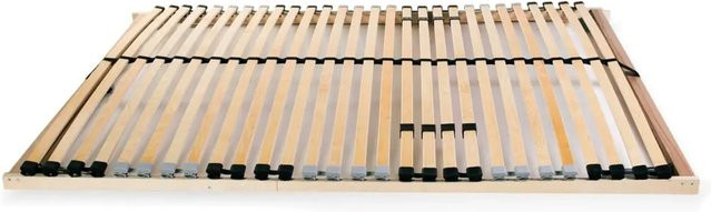 vidaXL Lattenrost aus Birkenholz mit 28 Latten und 7 Zonen, Braun, B: 100 cm, T: 200 cm - Bild 1