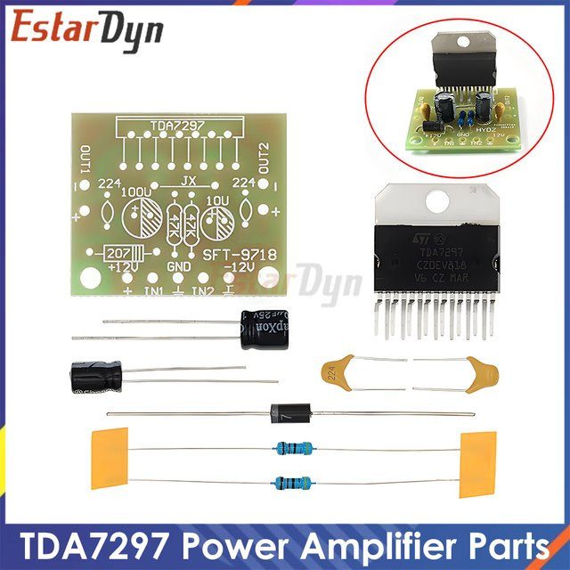 TDA7297 DIY Audiomodul Verstärkerplatine Kit für Stereo-Lautsprecher mit 15W + 15W Leistung bei DC 12V - Bild 1