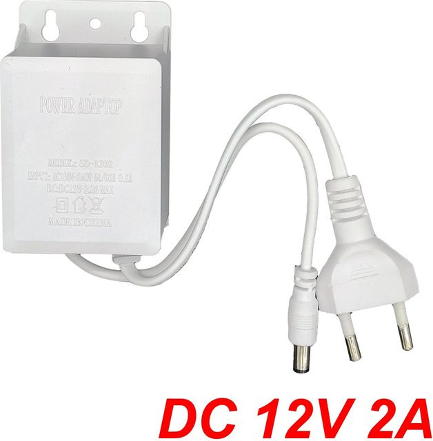 JIENUO Universal Netzteil Outdoor Wasserdicht mit US/EU Adapter, AC 100-240V Eingang zu DC 12V Ausgang, Farbe: Weiß - Bild 1