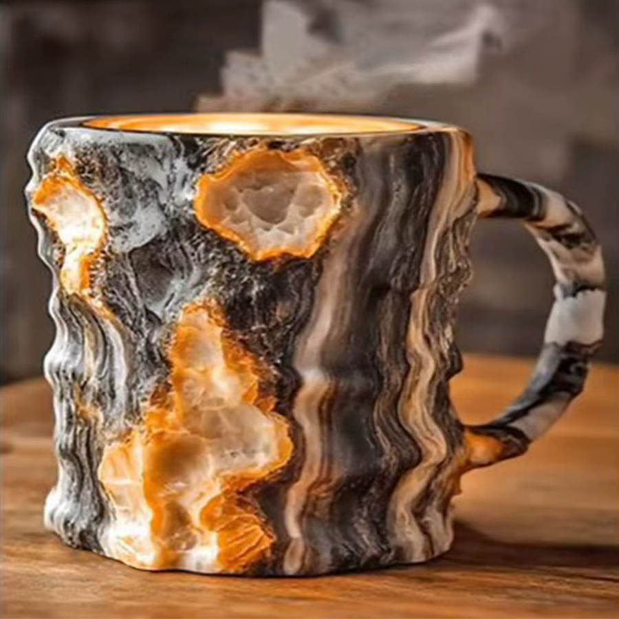 APWIKOGER Kristallglas Becher in Rot und Mehrfarbig, 200 ml, Elegante Kaffee- und Wasser-Tasse - Bild 2