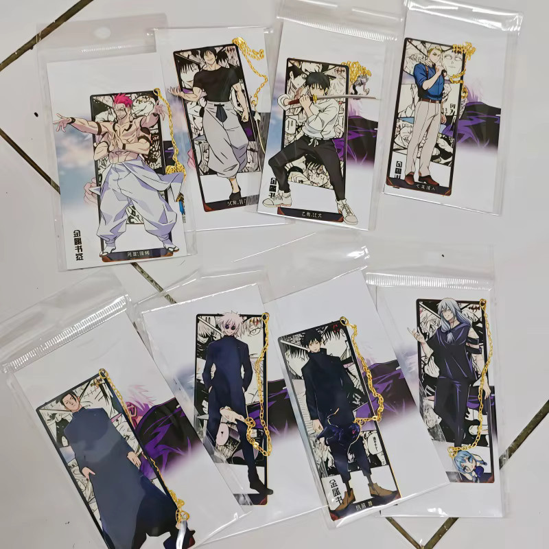 Bandai Jujutsu Kaisen Metall-Lesezeichen mit HD-Tal-Muster in Multicolour als Anime Cosplay Zubehör und Schulbedarf - Bild 2