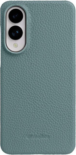Melkco Luxus Handyhülle aus 100% echtem Rindsleder für Samsung Galaxy S25 Ultra Plus in Grün - Bild 1