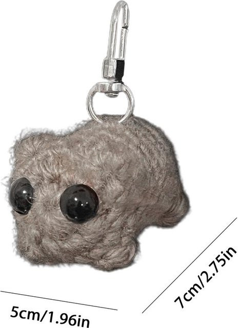 Schlüsselanhänger Ring, Trauriger Hamster, gray, Unisex - Bild 1