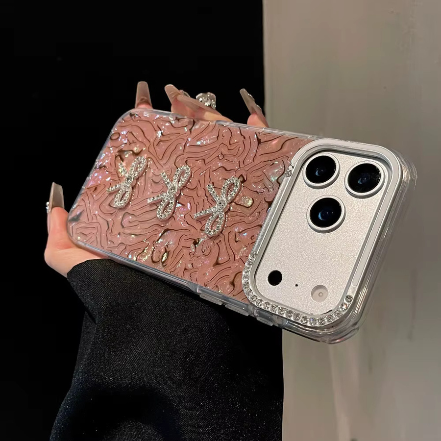 Luxus 3D Bogen Handyhülle Aurora Laser Acryl für iPhone 17 17 Air 17 Pro 17 Pro Max 16 15 14 13 in Multicolour - Bild 2