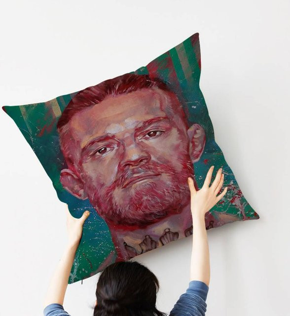 Potdemiel Conor McGregor Kissenbezug Cartoon Design, Mehrfarbig, B/H: 40 x 40 cm - Bild 1
