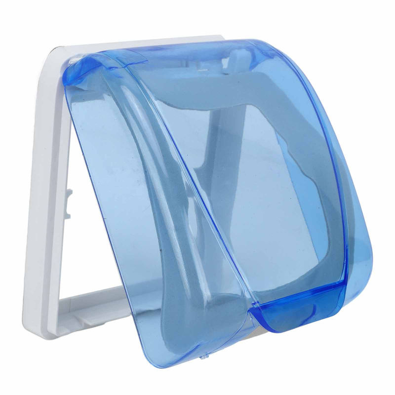 OutsideWorld Wasserdichte Schutzbox für Universal 86 Typ Steckdosen und Wandschalter, Transparent Blau - Bild 3