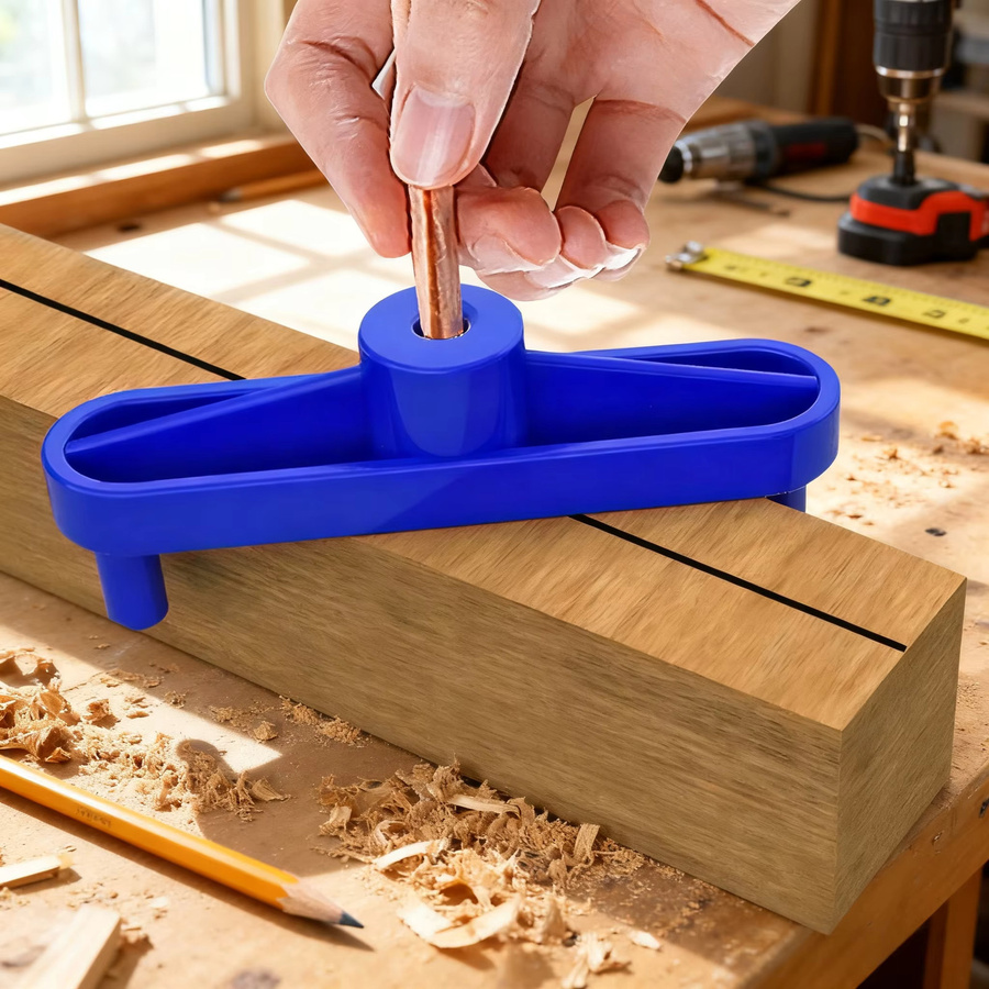 Magnetischer Zentrierfinder und Linienmarkierer für die Holzbearbeitung in Blau - Bild 4