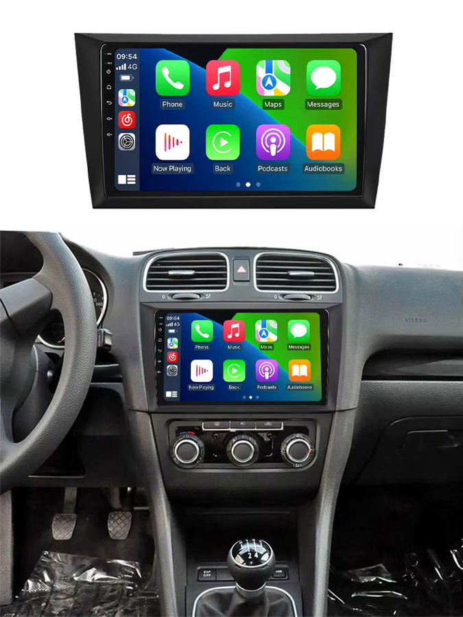 MEKEDE Android 14 9-Zoll-Autoradio mit Carplay und GPS für Volkswagen VW Golf 6 (2008-2016), Multimedia-Player und intelligentes Auto-Audiosystem in Schwarz - Bild 7
