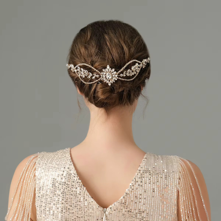Haarschmuck Kristall, Gold, Unisex, Hochzeit - Bild 2