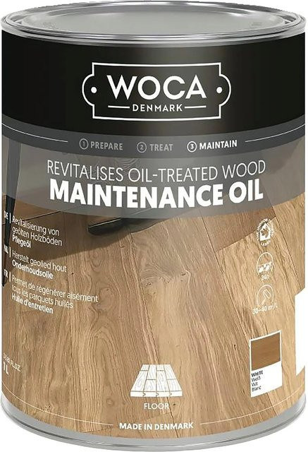 Woca Pflegeöl für geölte Holzböden in Weiß, 2,5 l - Bild 1
